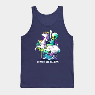 I want to believe watercolor Tank Top